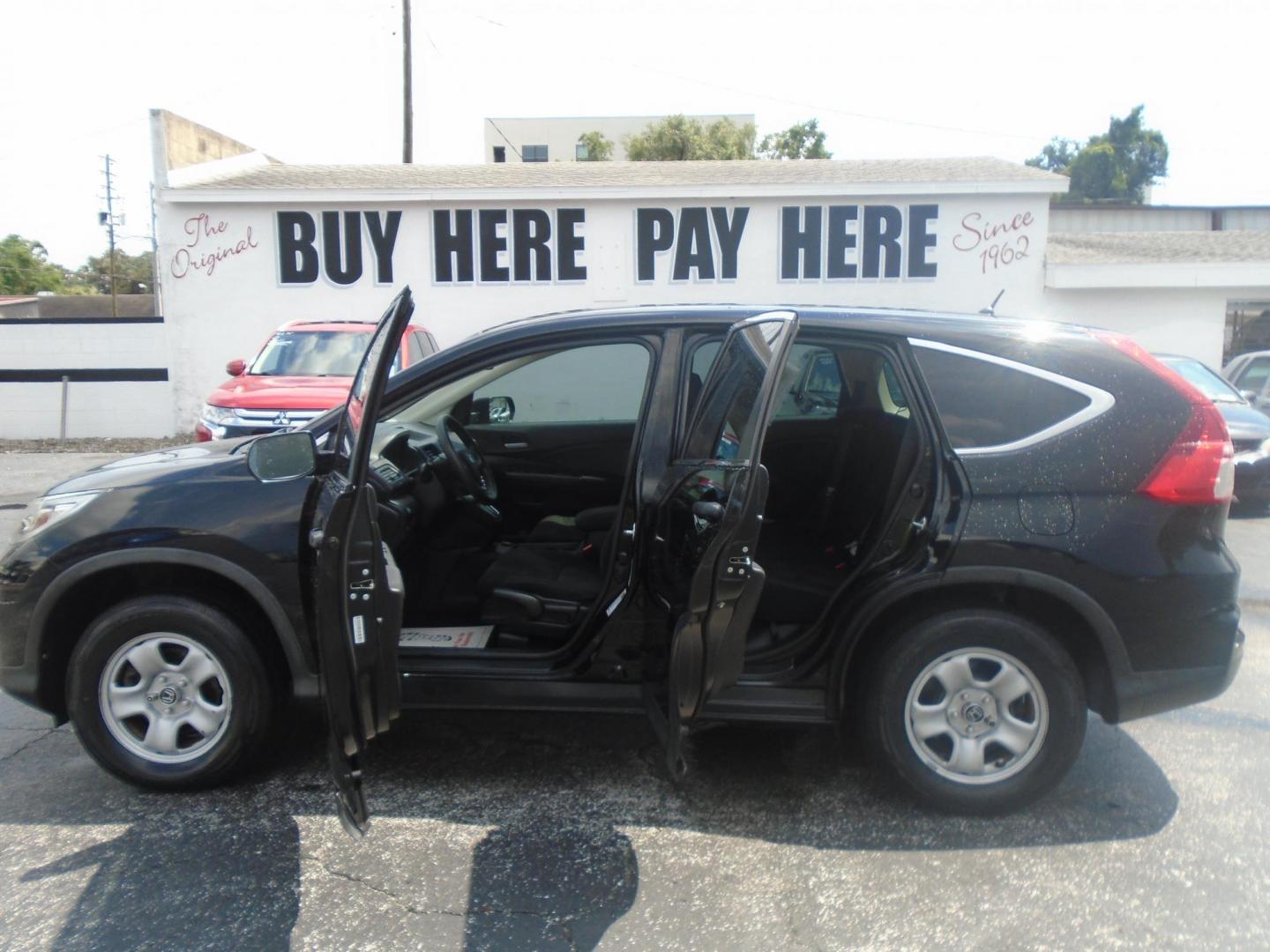 2016 BLACK /GREY Honda CR-V LX AWD (5J6RM4H31GL) with an 2.4L L4 DOHC 16V engine, CVT transmission, located at 6112 N Florida Avenue, Tampa, FL, 33604, (888) 521-5131, 27.954929, -82.459534 - 499$ DOWN PLUS TAX & TAG. - Photo#1