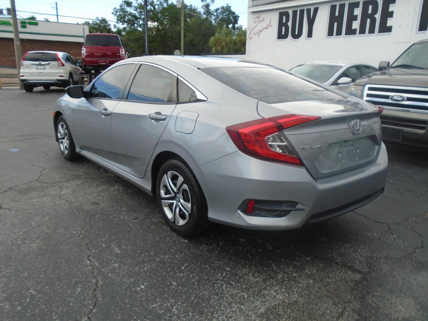 2017 SILVER /Grey Honda Civic LX Sedan CVT (19XFC2F59HE) with an 2.0L L4 DOHC 16V engine, CVT transmission, located at 6112 N Florida Avenue, Tampa, FL, 33604, (888) 521-5131, 27.954929, -82.459534 - 499$ down plus tax & tag. - Photo#6