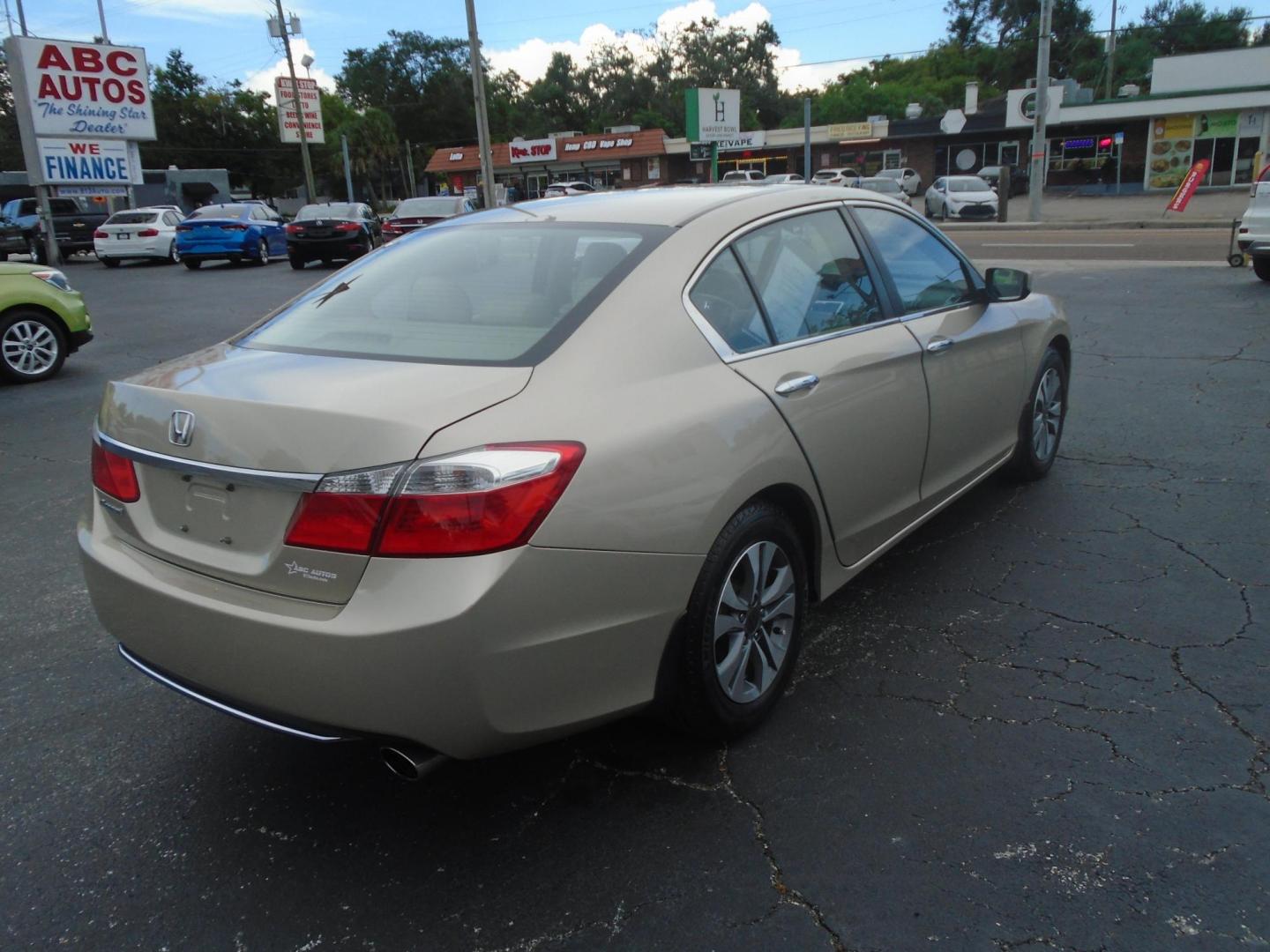 2015 TAN /Beige Honda Accord LX Sedan CVT (1HGCR2F30FA) with an 2.4L L4 DOHC 16V engine, Continuously Variable Transmission transmission, located at 6112 N Florida Avenue, Tampa, FL, 33604, (888) 521-5131, 27.954929, -82.459534 - 499$ down plus tax & tag. - Photo#4
