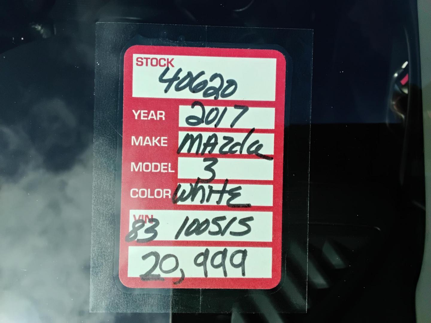 2017 White /BLACK Mazda MAZDA3 i Touring AT 5-Door (JM1BN1L77H1) with an 2.0L L4 DOHC 16V engine, 6A transmission, located at 6112 N Florida Avenue, Tampa, FL, 33604, (888) 521-5131, 27.954929, -82.459534 - 499$ down plus tax & tag. - Photo#16