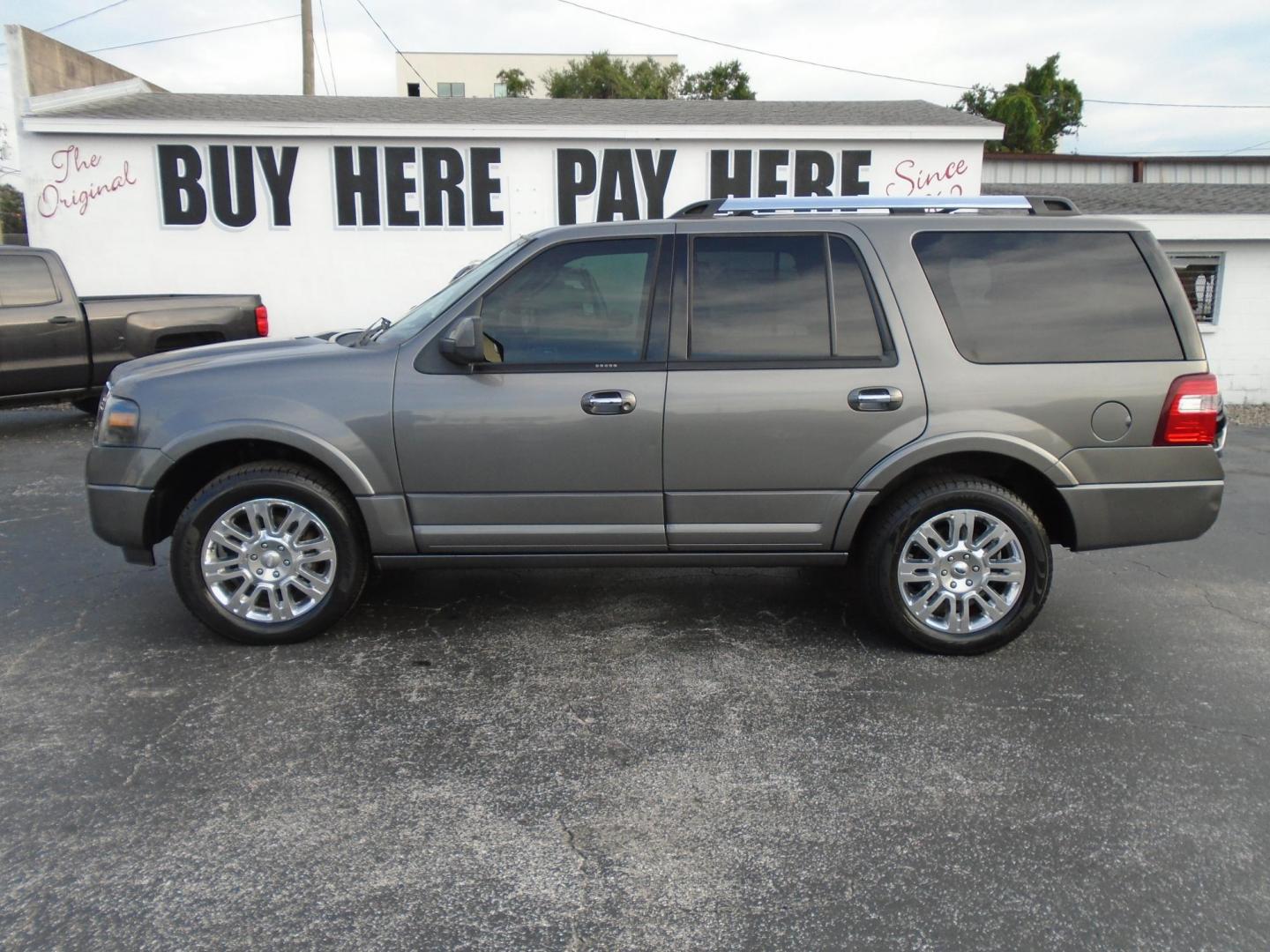 2012 GRAY /Black Ford Expedition Limited 2WD (1FMJU1K53CE) with an 5.4L V8 SOHC 16V FFV engine, 6-Speed Automatic transmission, located at 6112 N Florida Avenue, Tampa, FL, 33604, (888) 521-5131, 27.954929, -82.459534 - 499$ DOWN PLUS TAX & TAG. - Photo#0