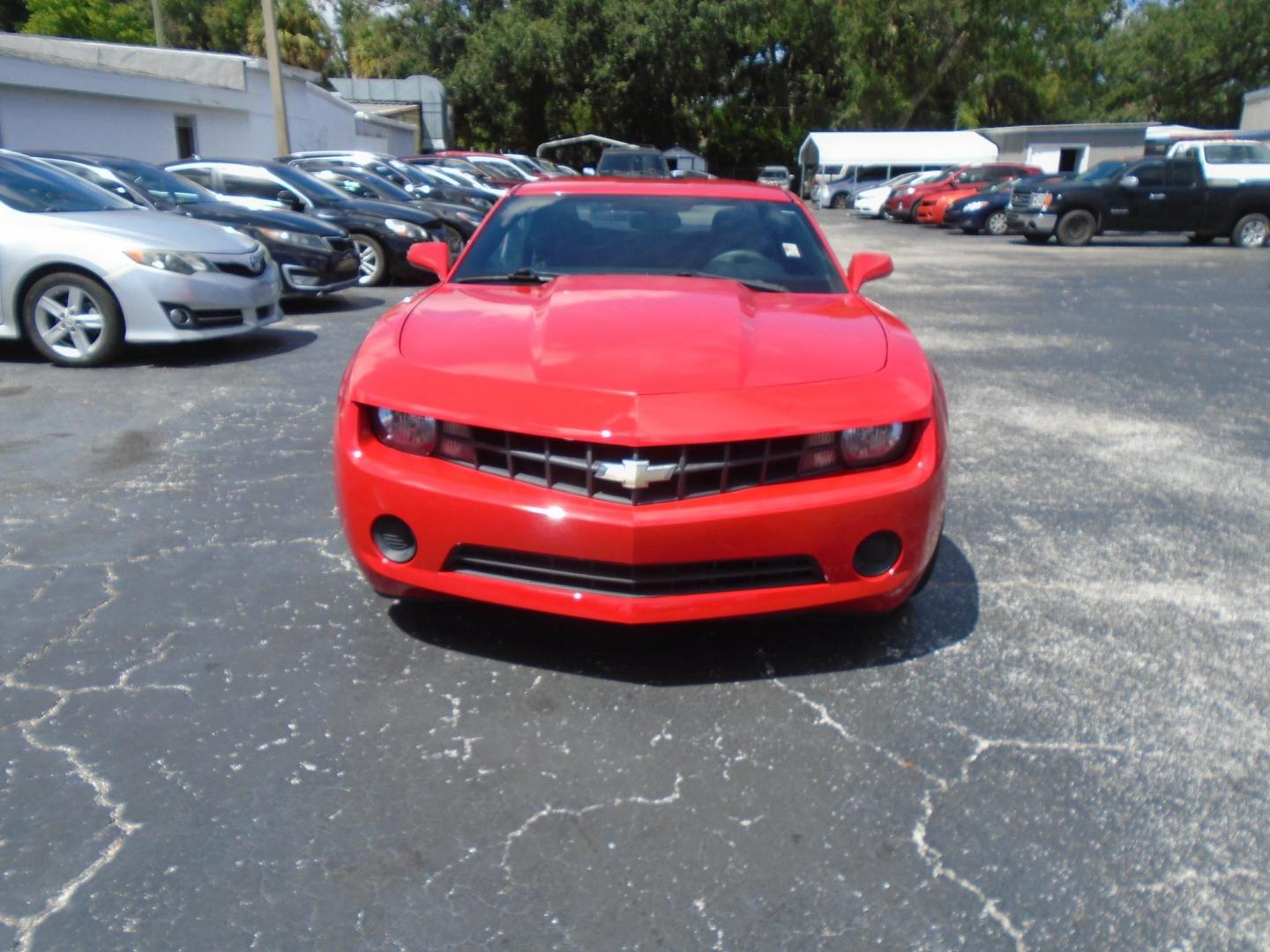 2011 RED /Grey Chevrolet Camaro LS Coupe (2G1FA1ED0B9) with an 3.6L V6 DOHC 24V engine, 6-Speed Automatic transmission, located at 6112 N Florida Avenue, Tampa, FL, 33604, (888) 521-5131, 27.954929, -82.459534 - $499 DOWN PLUS TAX & TAG. - Photo#1