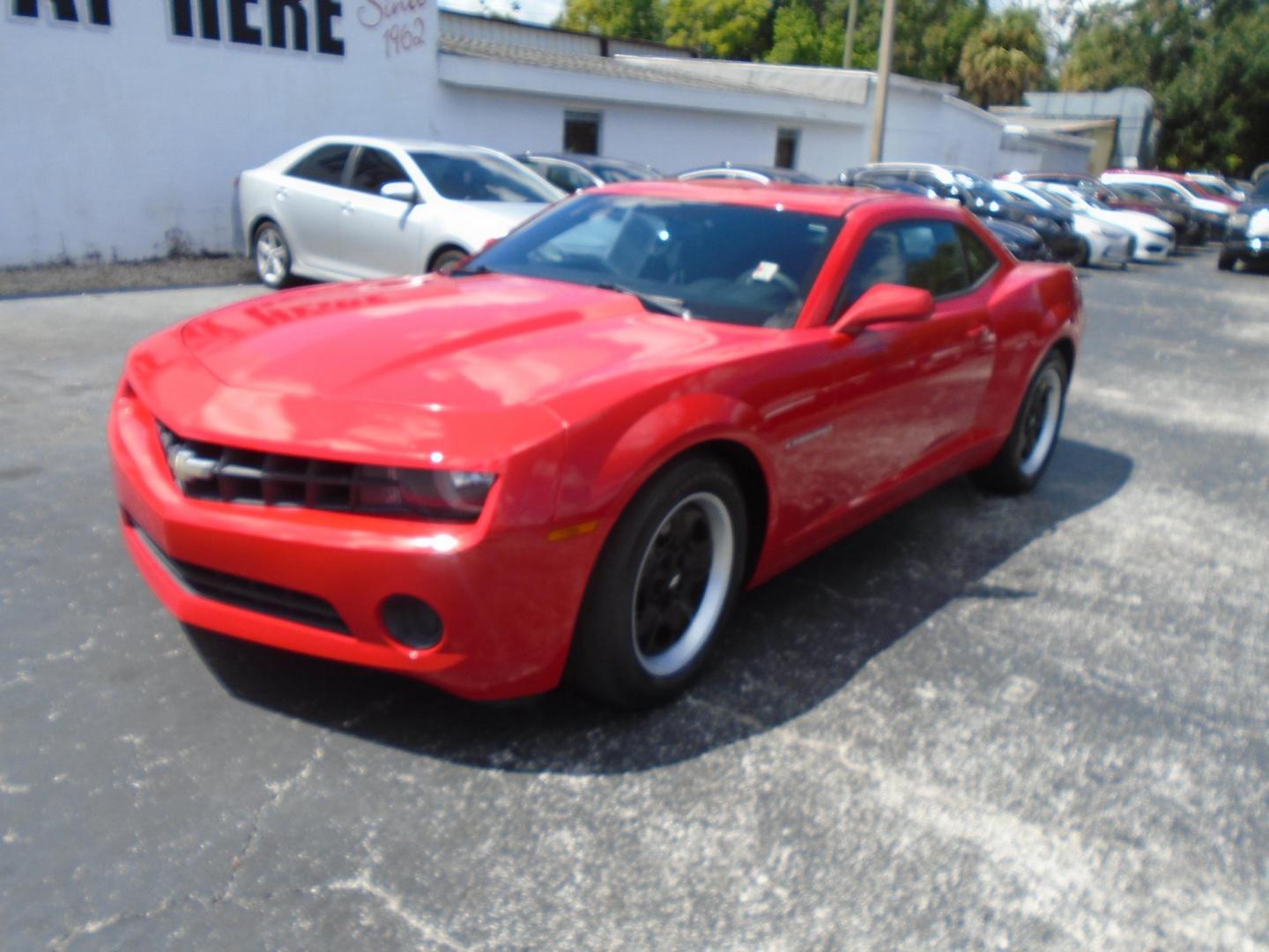 2011 RED /Grey Chevrolet Camaro LS Coupe (2G1FA1ED0B9) with an 3.6L V6 DOHC 24V engine, 6-Speed Automatic transmission, located at 6112 N Florida Avenue, Tampa, FL, 33604, (888) 521-5131, 27.954929, -82.459534 - $499 DOWN PLUS TAX & TAG. - Photo#2