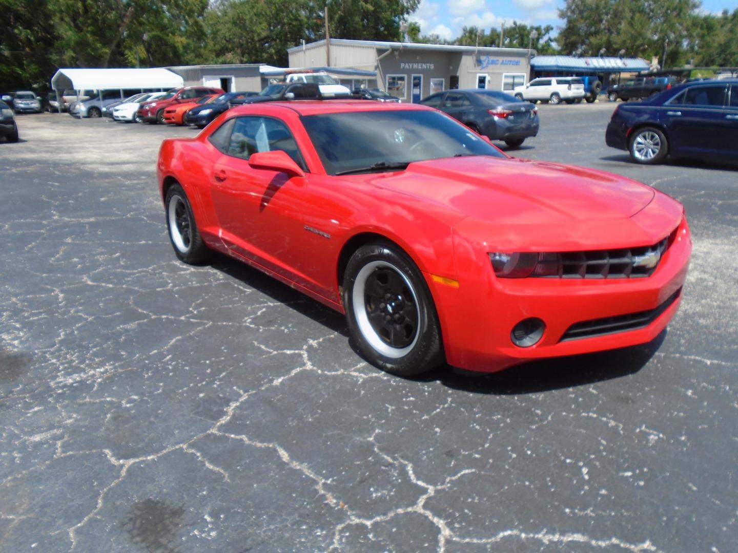 2011 RED /Grey Chevrolet Camaro LS Coupe (2G1FA1ED0B9) with an 3.6L V6 DOHC 24V engine, 6-Speed Automatic transmission, located at 6112 N Florida Avenue, Tampa, FL, 33604, (888) 521-5131, 27.954929, -82.459534 - $499 DOWN PLUS TAX & TAG. - Photo#3