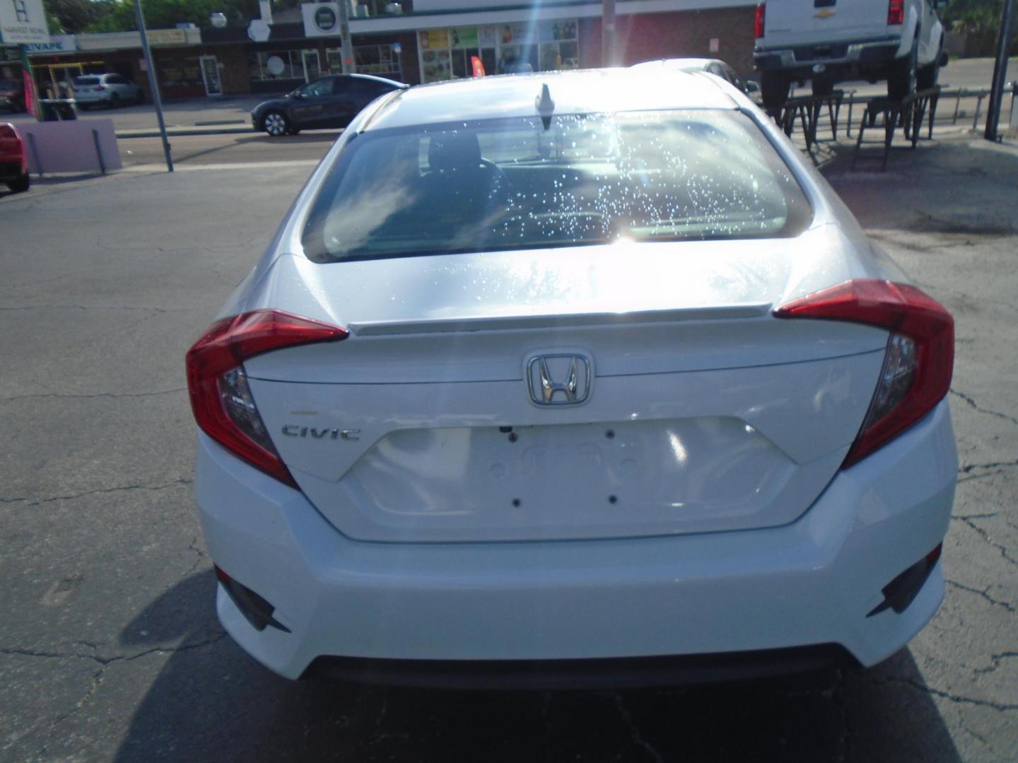 2016 White /Grey Honda Civic EX-T Sedan CVT (2HGFC1F31GH) with an 1.5L L4 DOHC 16V TURBO engine, CVT transmission, located at 6112 N Florida Avenue, Tampa, FL, 33604, (888) 521-5131, 27.954929, -82.459534 - Just $499 down, plus tax & tag. - Photo#4