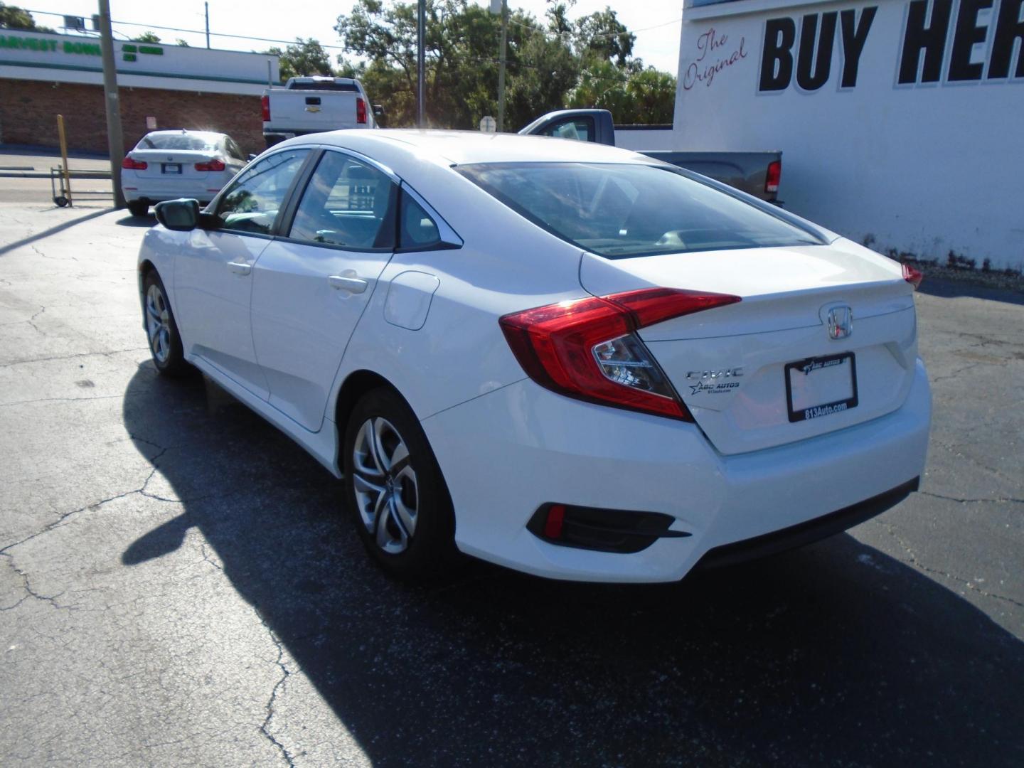 2016 White /Beige Honda Civic LX Sedan CVT (2HGFC2F51GH) with an 2.0L L4 DOHC 16V engine, CVT transmission, located at 6112 N Florida Avenue, Tampa, FL, 33604, (888) 521-5131, 27.954929, -82.459534 - 499$ down plus tax & tag. - Photo#6