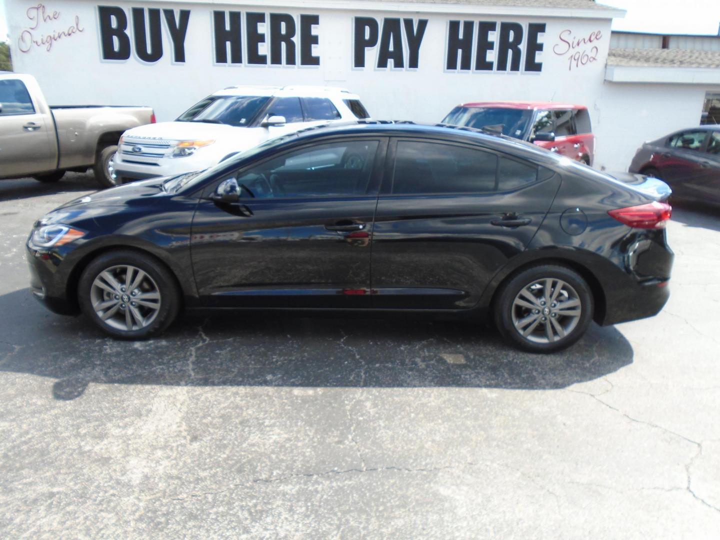 2018 BLACK /Beige Hyundai Elantra Limited (5NPD84LF5JH) with an 1.8L L4 DOHC 16V engine, 6A transmission, located at 6112 N Florida Avenue, Tampa, FL, 33604, (888) 521-5131, 27.954929, -82.459534 - 499$ down plus tax & tag. - Photo#0