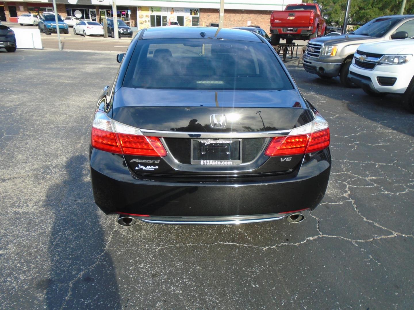 2014 BLACK /Black Honda Accord EX-L V6 Sedan AT (1HGCR3F82EA) with an 3.5L V6 SOHC 24V engine, 6-Speed Automatic transmission, located at 6112 N Florida Avenue, Tampa, FL, 33604, (888) 521-5131, 27.954929, -82.459534 - 499$ down plus tax & tag. - Photo#3