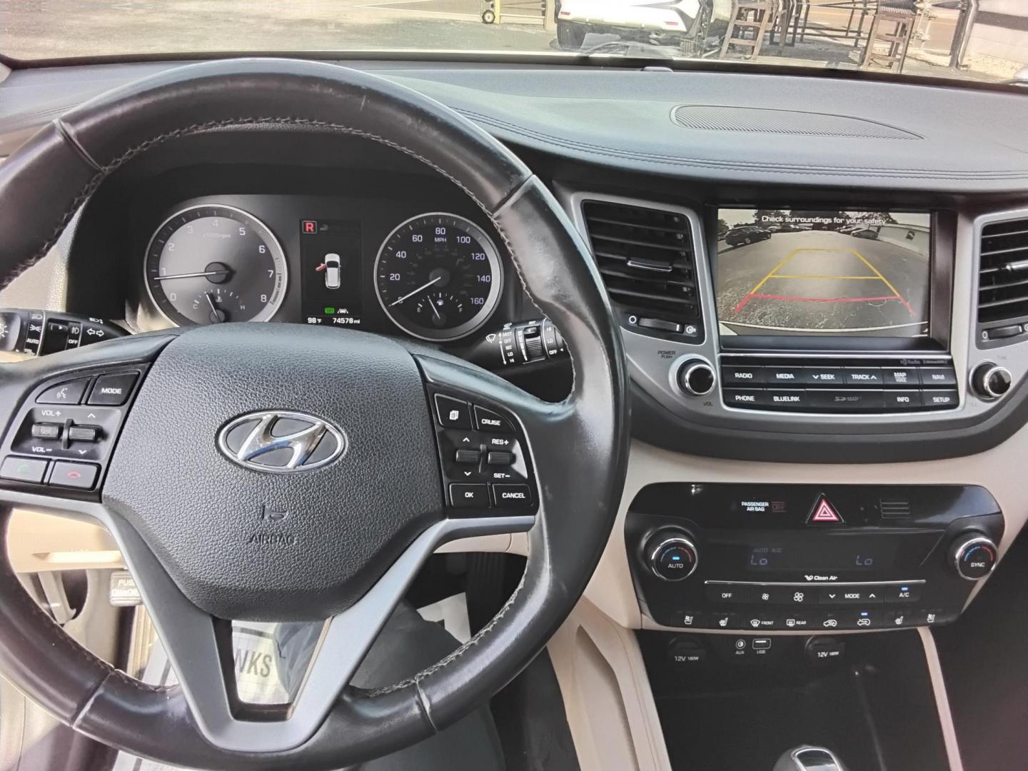 2016 White /Beige Hyundai Tucson Eco (KM8J33A25GU) with an 1.6L L4 DOHC 16V engine, 7A transmission, located at 6112 N Florida Avenue, Tampa, FL, 33604, (888) 521-5131, 27.954929, -82.459534 - 499$ down plus tax & tag. - Photo#6