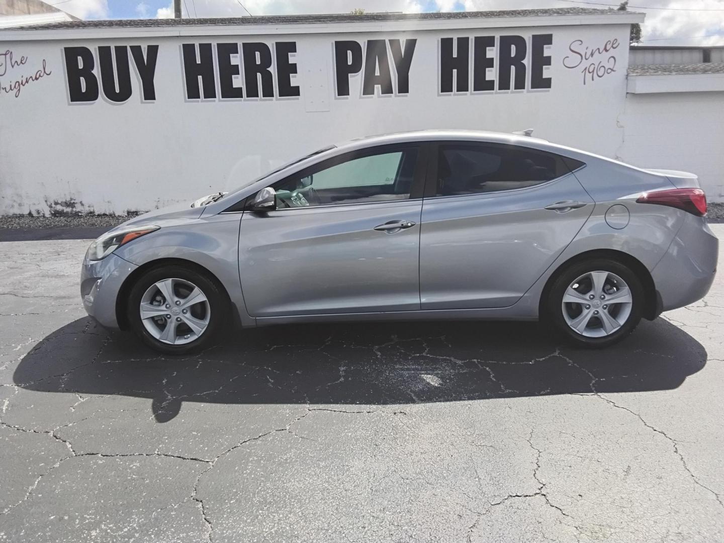 2016 SILVER /Grey Hyundai Elantra Limited (5NPDH4AE3GH) with an 1.8L L4 DOHC 16V engine, 6-Speed Automatic transmission, located at 6112 N Florida Avenue, Tampa, FL, 33604, (888) 521-5131, 27.954929, -82.459534 - 499$ DOWN PLUS TAX & TAG. - Photo#0