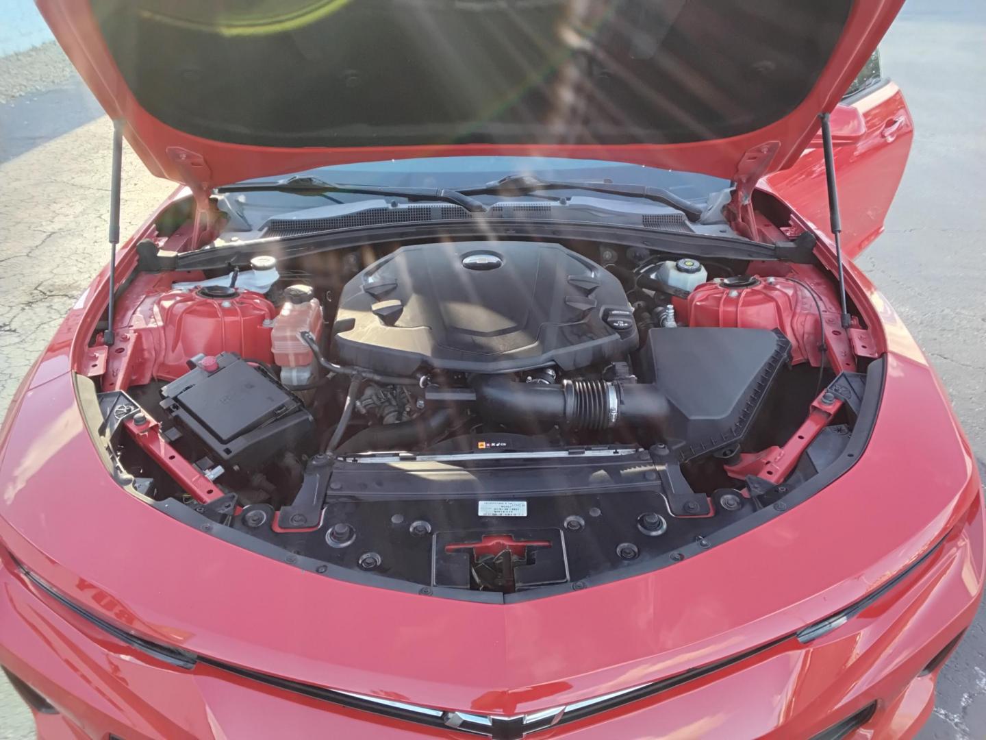 2018 RED /Grey Chevrolet Camaro 1LT Coupe (1G1FB1RS1J0) with an 3.6L V6 DOHC 24V engine, 6A transmission, located at 6112 N Florida Avenue, Tampa, FL, 33604, (888) 521-5131, 27.954929, -82.459534 - 499$ DOWN PLUS TAX & TAG. - Photo#15