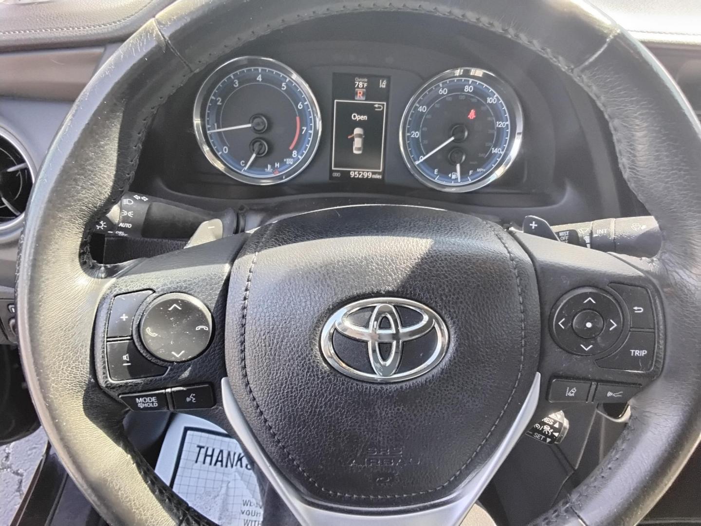 2017 BLACK /Grey Toyota Corolla L CVT (2T1BURHE6HC) with an 1.8L L4 DOHC 16V engine, CVT transmission, located at 6112 N Florida Avenue, Tampa, FL, 33604, (888) 521-5131, 27.954929, -82.459534 - 499$ DOWN PLUS TAX & TAG. - Photo#11