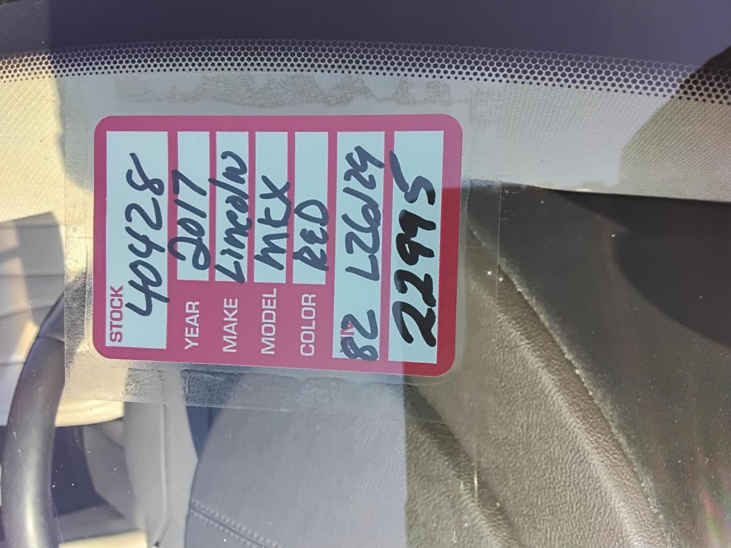 2017 RED LT /Beige Lincoln MKX Reserve (2LMPJ6LR8HB) with an 3.7L V6 DOHC 24V engine, 6A transmission, located at 6112 N Florida Avenue, Tampa, FL, 33604, (888) 521-5131, 27.954929, -82.459534 - 499$ DOWN PLUS TAX & TAG. - Photo#23