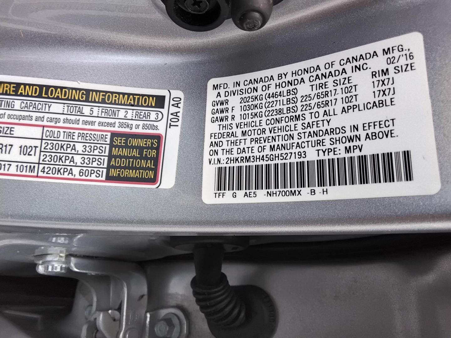 2016 GRAY /Beige Honda CR-V SE 2WD (2HKRM3H45GH) with an 2.4L L4 DOHC 16V engine, CVT transmission, located at 6112 N Florida Avenue, Tampa, FL, 33604, (888) 521-5131, 27.954929, -82.459534 - 499$ down plus tax & tag. - Photo#22