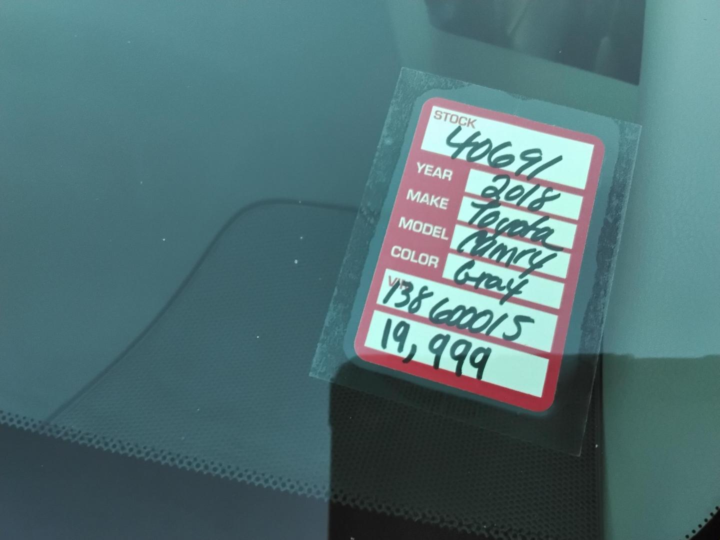 2018 GRAY /Grey Toyota Camry LE (4T1B11HKXJU) with an 2.5L L4 DOHC 16V engine, 8A transmission, located at 6112 N Florida Avenue, Tampa, FL, 33604, (888) 521-5131, 27.954929, -82.459534 - 499$ down plus tax & tag. - Photo#13