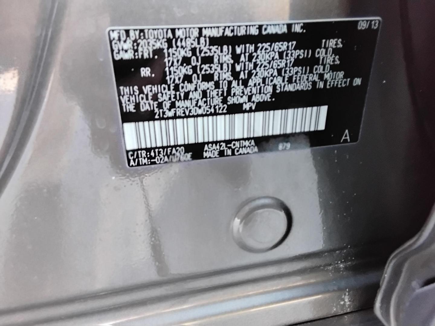 2013 GRAY /Grey Toyota RAV4 XLE FWD (2T3WFREV3DW) with an 2.5L L4 DOHC 16V engine, 6-Speed Automatic transmission, located at 6112 N Florida Avenue, Tampa, FL, 33604, (888) 521-5131, 27.954929, -82.459534 - 499$ DOWN PLUS TAX & TAG. - Photo#24