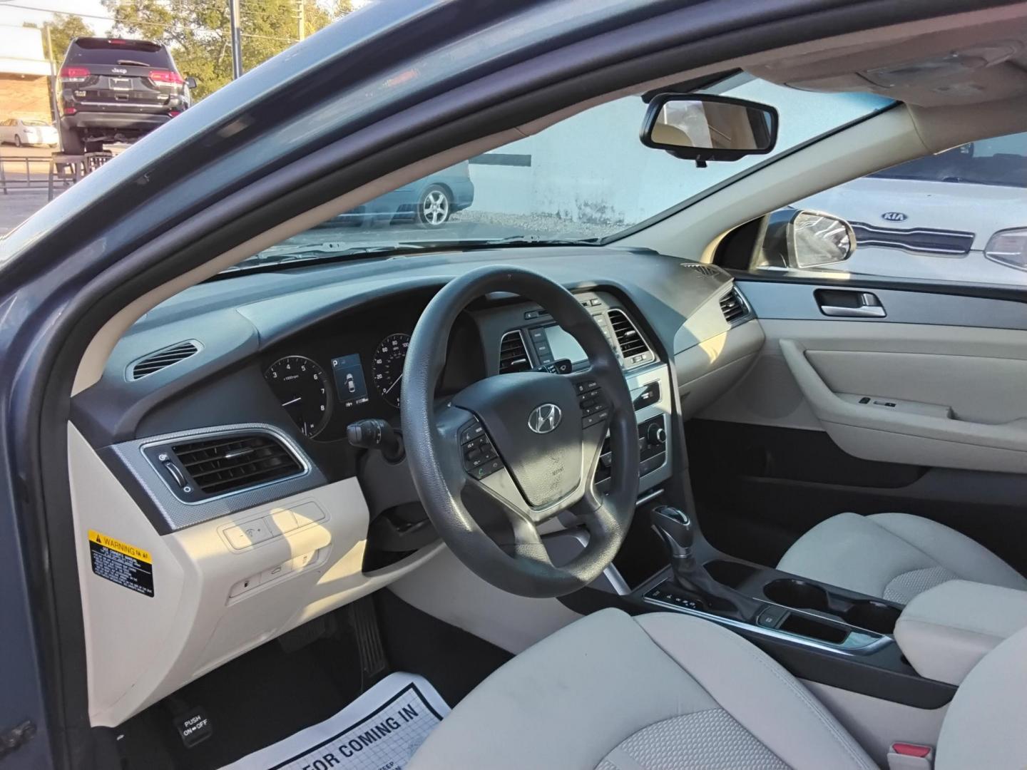 2015 Blue /Grey Hyundai Sonata ECO (5NPE24AF6FH) with an 1.6L L4 DOHC 16V engine, 7-Speed Automatic transmission, located at 6112 N Florida Avenue, Tampa, FL, 33604, (888) 521-5131, 27.954929, -82.459534 - 499$ DOWN PLUS TAX & TAG. - Photo#6