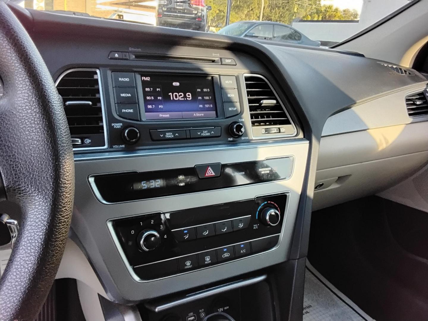 2015 Blue /Grey Hyundai Sonata ECO (5NPE24AF6FH) with an 1.6L L4 DOHC 16V engine, 7-Speed Automatic transmission, located at 6112 N Florida Avenue, Tampa, FL, 33604, (888) 521-5131, 27.954929, -82.459534 - 499$ DOWN PLUS TAX & TAG. - Photo#9