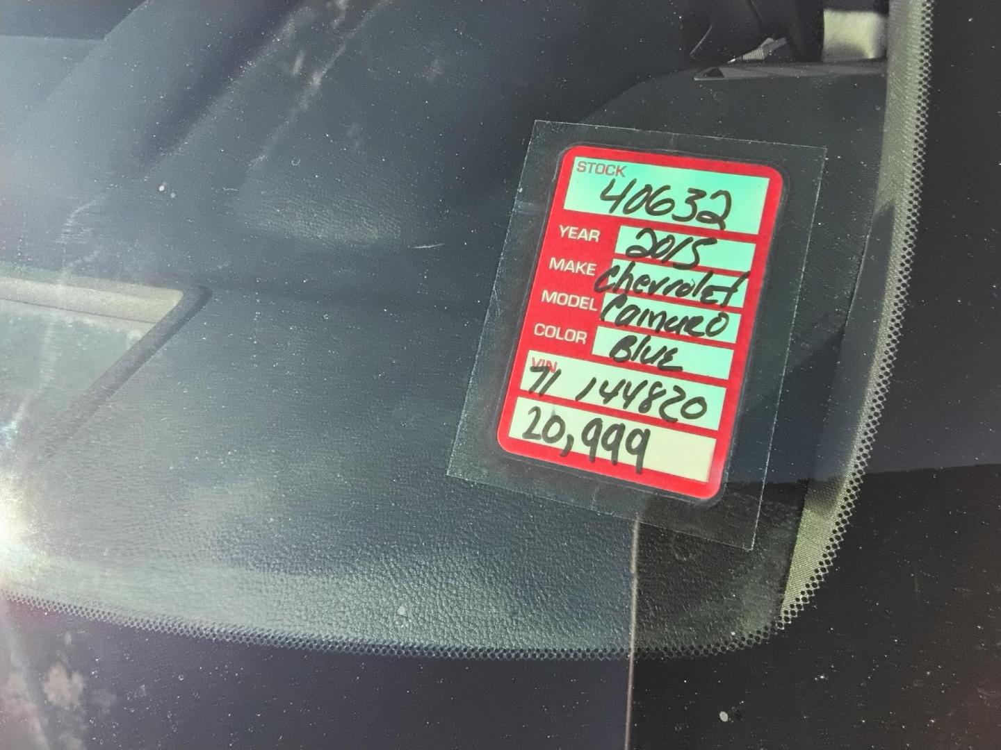 2015 Blue /Black Chevrolet Camaro 2LT Coupe (2G1FF1E39F9) with an 3.6L V6 DOHC 24V FFV engine, 6-Speed Automatic transmission, located at 6112 N Florida Avenue, Tampa, FL, 33604, (888) 521-5131, 27.954929, -82.459534 - 499$ DOWN PLUS TAX & TAG. - Photo#12