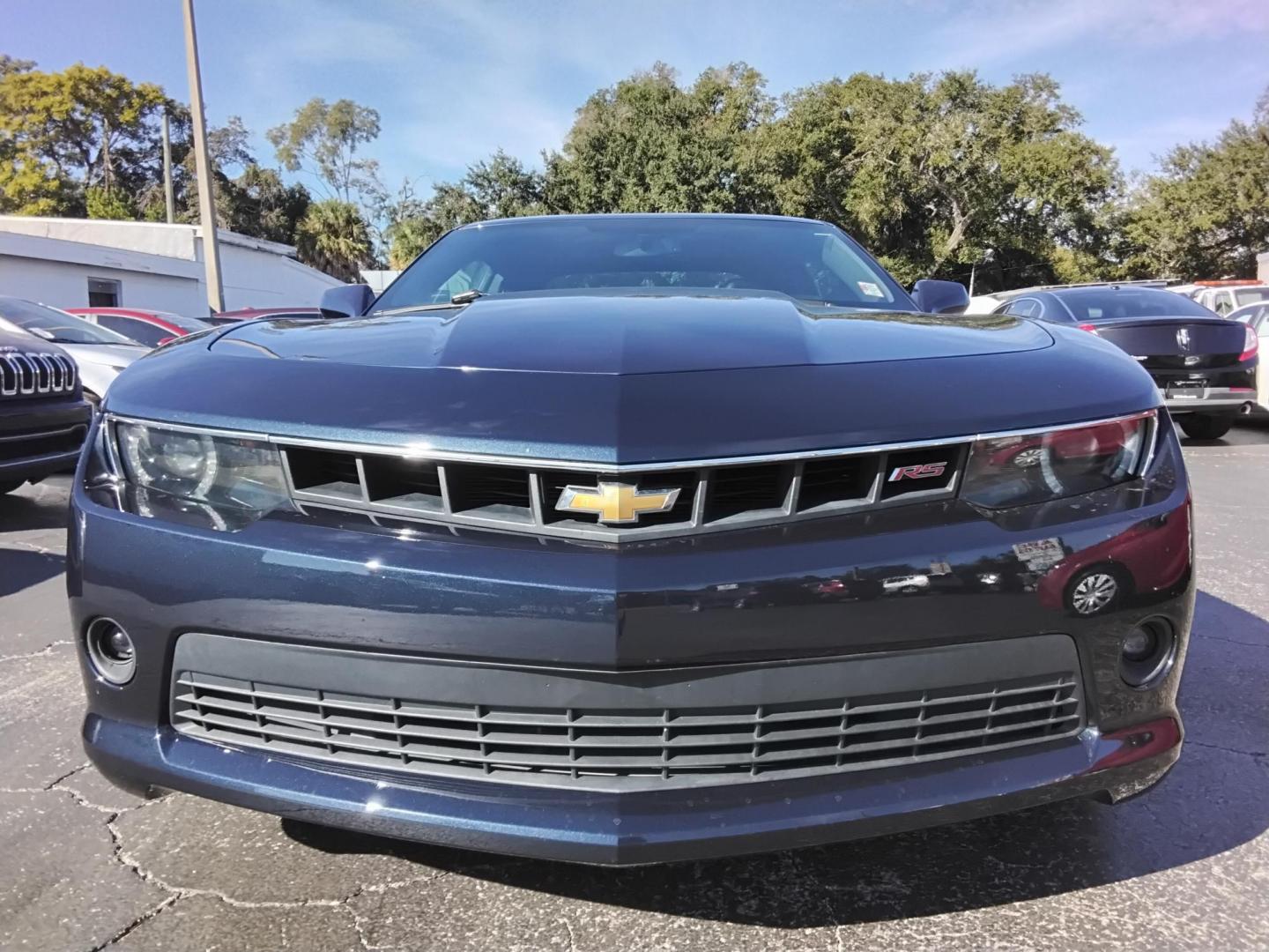 2015 Blue /Black Chevrolet Camaro 2LT Coupe (2G1FF1E39F9) with an 3.6L V6 DOHC 24V FFV engine, 6-Speed Automatic transmission, located at 6112 N Florida Avenue, Tampa, FL, 33604, (888) 521-5131, 27.954929, -82.459534 - 499$ DOWN PLUS TAX & TAG. - Photo#1