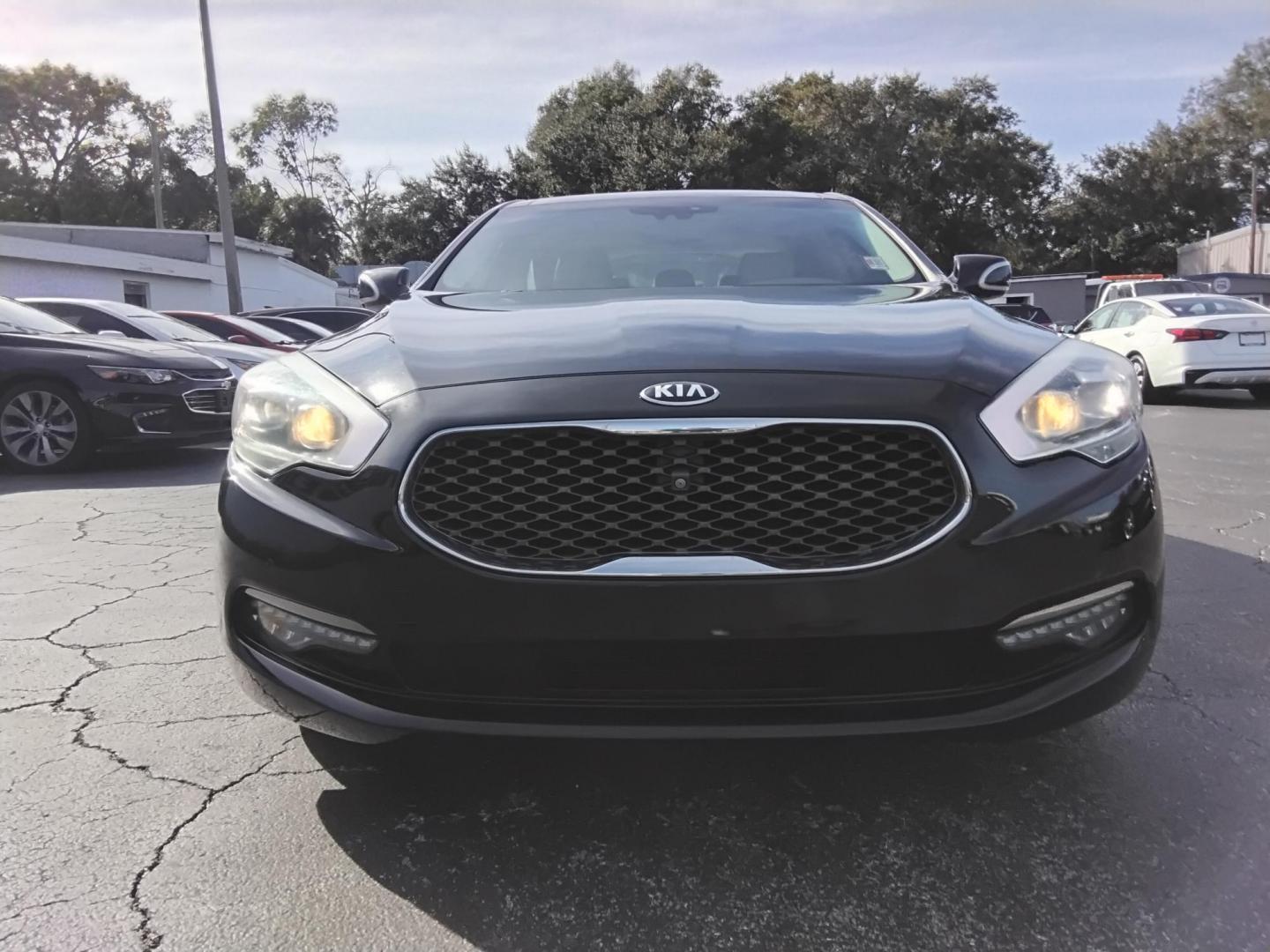 2015 BLACK /Beige Kia K900 V8 (KNALU4D45F6) with an 5.0L V8 OHV 32V engine, 8A transmission, located at 6112 N Florida Avenue, Tampa, FL, 33604, (888) 521-5131, 27.954929, -82.459534 - 499$ DOWN PLUS TAX & TAG. - Photo#1