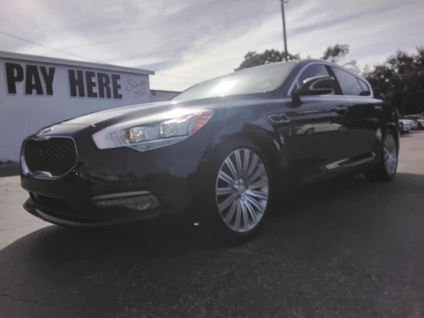 2015 BLACK /Beige Kia K900 V8 (KNALU4D45F6) with an 5.0L V8 OHV 32V engine, 8A transmission, located at 6112 N Florida Avenue, Tampa, FL, 33604, (888) 521-5131, 27.954929, -82.459534 - 499$ DOWN PLUS TAX & TAG. - Photo#2