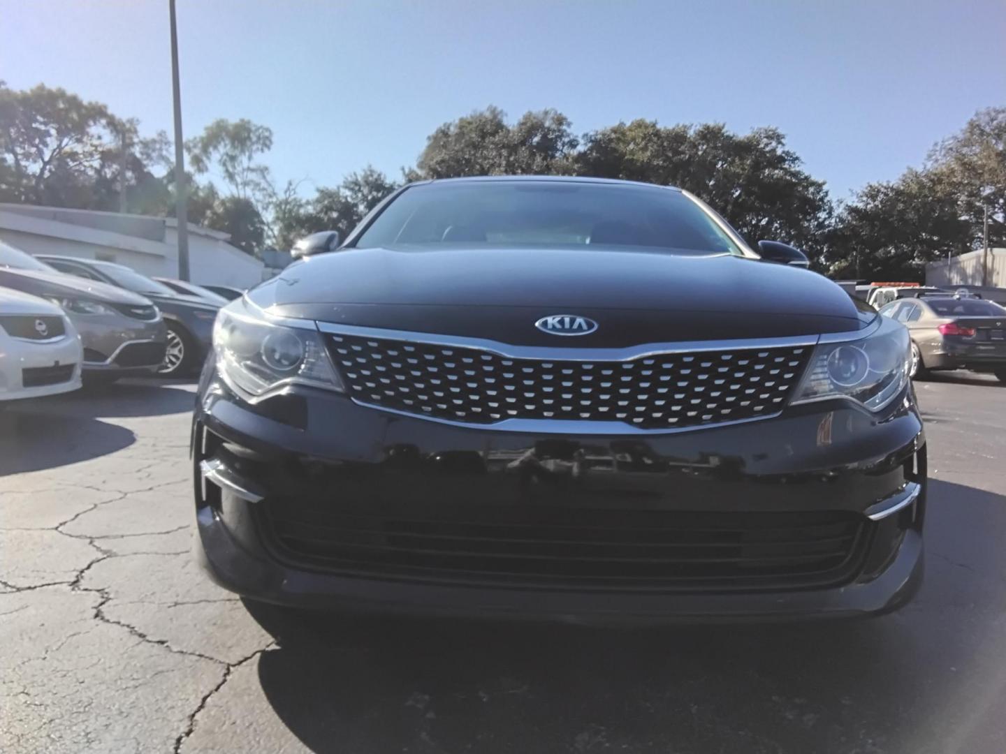 2016 BLACK /Grey Kia Optima EX (5XXGU4L39GG) with an 2.4L L4 DOHC 16V engine, 6A transmission, located at 6112 N Florida Avenue, Tampa, FL, 33604, (888) 521-5131, 27.954929, -82.459534 - 499$ down plus tax & tag. - Photo#2