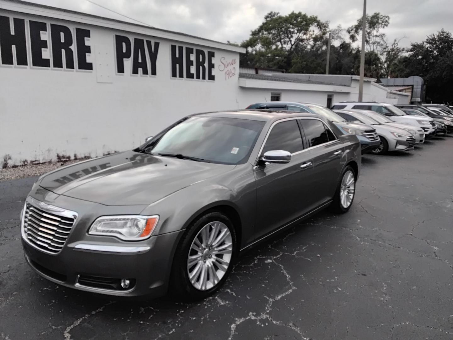 2012 GRAY /Black Chrysler 300 C RWD (2C3CCAETXCH) with an 5.7L V8 OHV 16V engine, 5-Speed Automatic transmission, located at 6112 N Florida Avenue, Tampa, FL, 33604, (888) 521-5131, 27.954929, -82.459534 - $499 DOWN PLUS TAX & TAG. - Photo#2