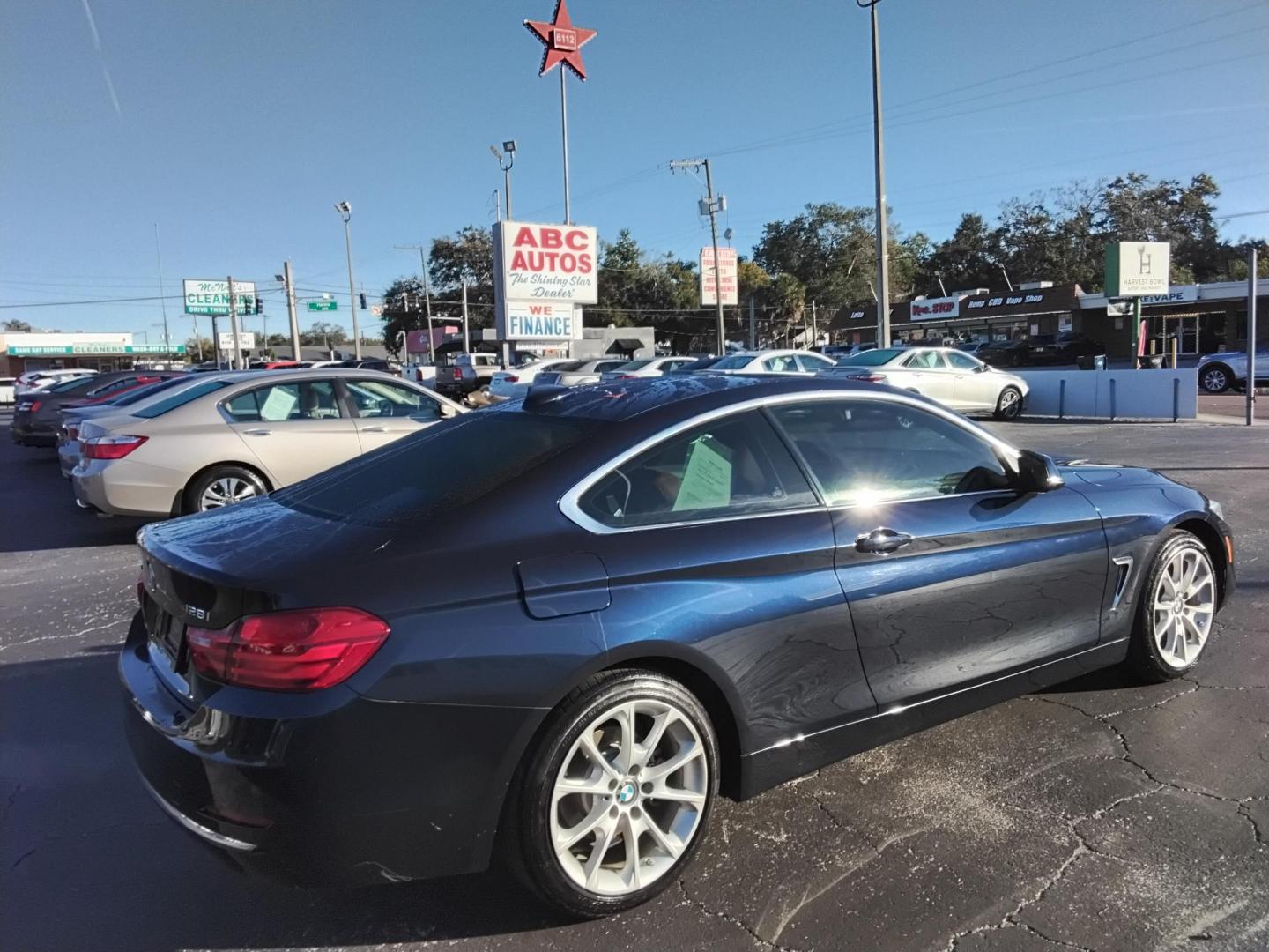 2014 DK BLUE /Brown BMW 4-Series 428i xDrive (WBA3N5C5XEK) with an 2.0L L4 DOHC 16V engine, located at 6112 N Florida Avenue, Tampa, FL, 33604, (888) 521-5131, 27.954929, -82.459534 - $499 down plus tax & tag. - Photo#3