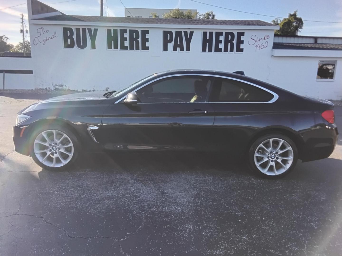 2014 DK BLUE /Brown BMW 4-Series 428i xDrive (WBA3N5C5XEK) with an 2.0L L4 DOHC 16V engine, located at 6112 N Florida Avenue, Tampa, FL, 33604, (888) 521-5131, 27.954929, -82.459534 - $499 down plus tax & tag. - Photo#0