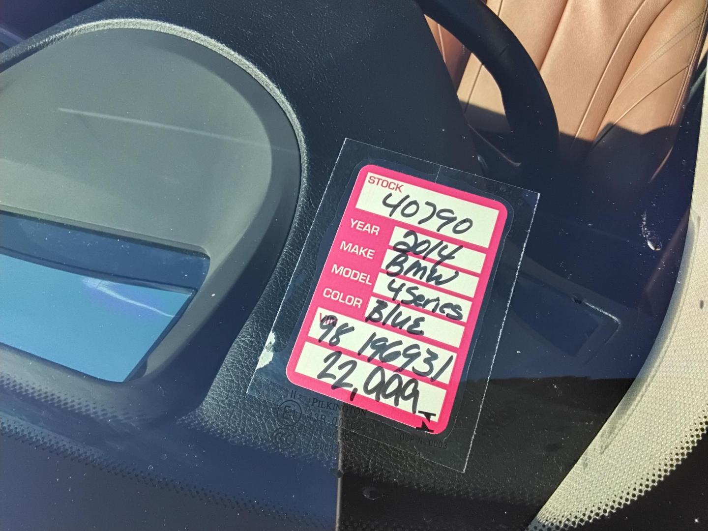 2014 DK BLUE /Brown BMW 4-Series 428i xDrive (WBA3N5C5XEK) with an 2.0L L4 DOHC 16V engine, located at 6112 N Florida Avenue, Tampa, FL, 33604, (888) 521-5131, 27.954929, -82.459534 - $499 down plus tax & tag. - Photo#13