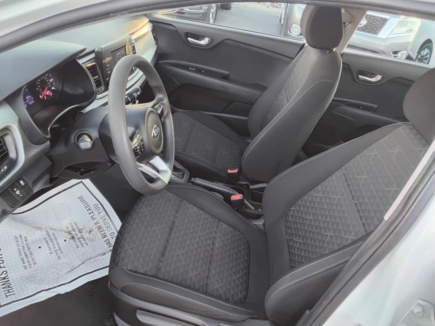 2019 White /Grey Kia Rio LX (3KPA24AB6KE) with an 1.6L L4 DOHC 16V engine, 6A transmission, located at 6112 N Florida Avenue, Tampa, FL, 33604, (888) 521-5131, 27.954929, -82.459534 - $499 DOWN PLUS TAX & TAG. - Photo#11