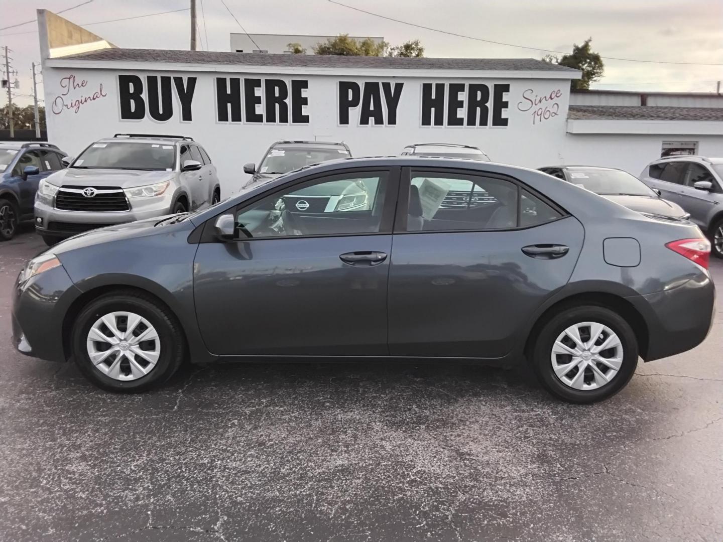 2016 GRAY /Grey Toyota Corolla L 4-Speed AT (2T1BURHE7GC) with an 1.8L L4 DOHC 16V engine, 4A transmission, located at 6112 N Florida Avenue, Tampa, FL, 33604, (888) 521-5131, 27.954929, -82.459534 - $499 DOWN PLUS TAX & TAG. - Photo#0