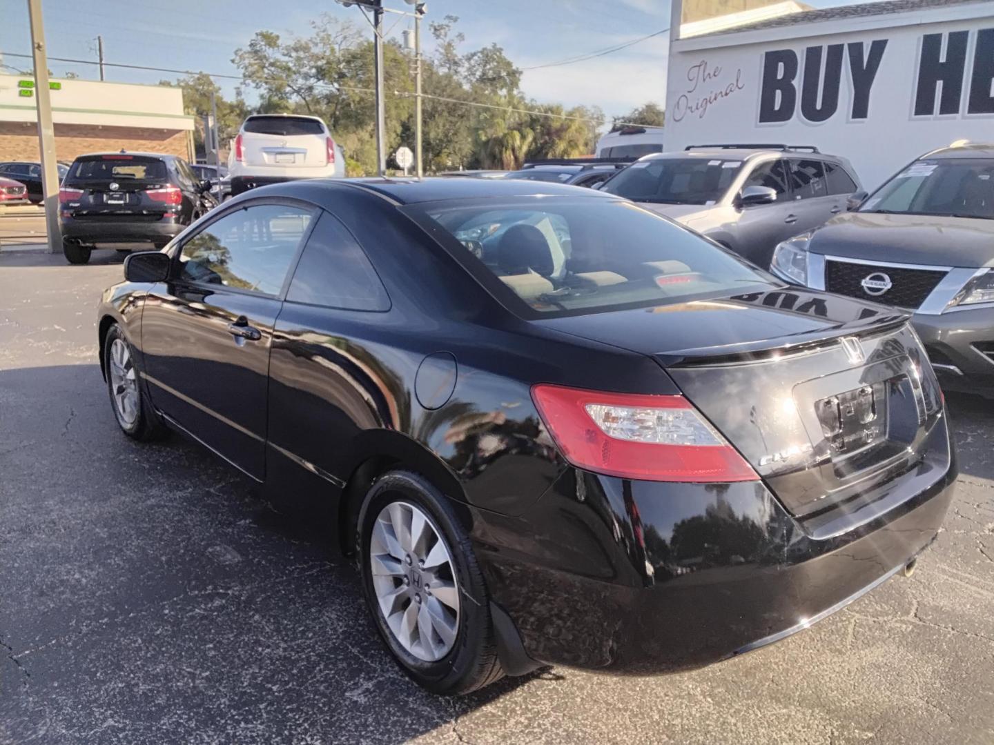 2010 BLACK /Grey Honda Civic EX Coupe 5-Speed AT (2HGFG1B89AH) with an 1.8L L4 SOHC 16V engine, 5-Speed Automatic transmission, located at 6112 N Florida Avenue, Tampa, FL, 33604, (888) 521-5131, 27.954929, -82.459534 - $499 DOWN PLUS TAX & TAG. - Photo#6