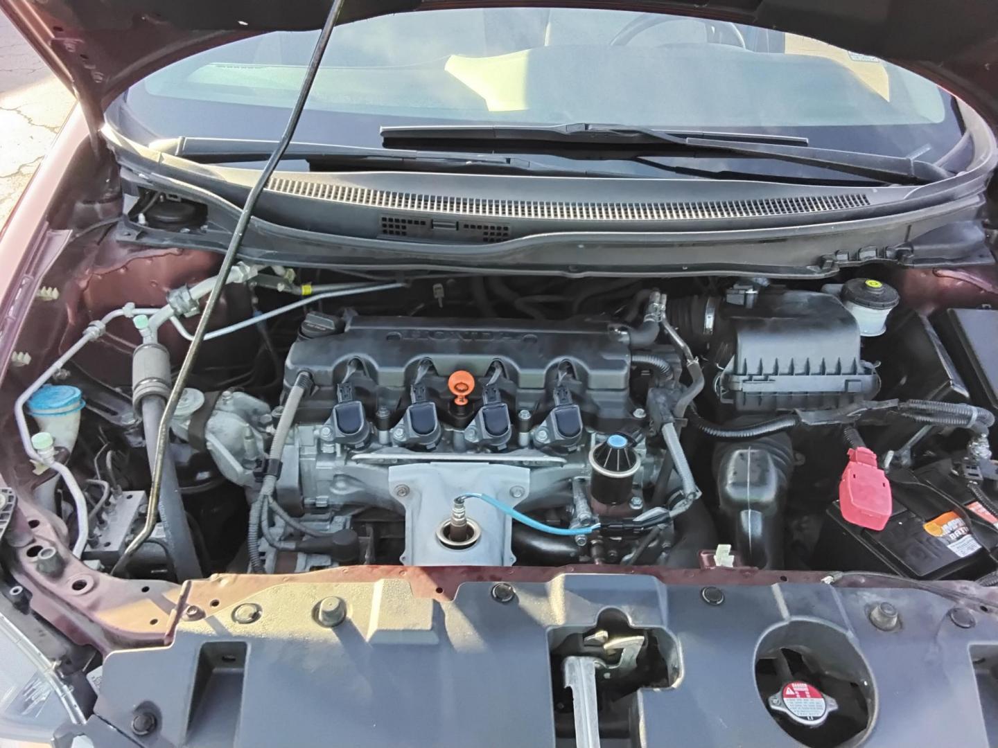 2015 RED /Beige Honda Civic LX Sedan CVT (19XFB2F57FE) with an 1.8L L4 SOHC 16V engine, Continuously Variable Transmission transmission, located at 6112 N Florida Avenue, Tampa, FL, 33604, (888) 521-5131, 27.954929, -82.459534 - $499 DOWN PLUS TAX & TAG. - Photo#9