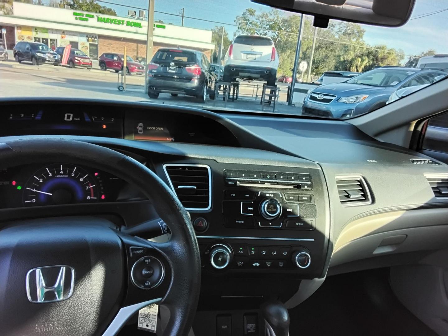 2015 RED /Beige Honda Civic LX Sedan CVT (19XFB2F57FE) with an 1.8L L4 SOHC 16V engine, Continuously Variable Transmission transmission, located at 6112 N Florida Avenue, Tampa, FL, 33604, (888) 521-5131, 27.954929, -82.459534 - $499 DOWN PLUS TAX & TAG. - Photo#8