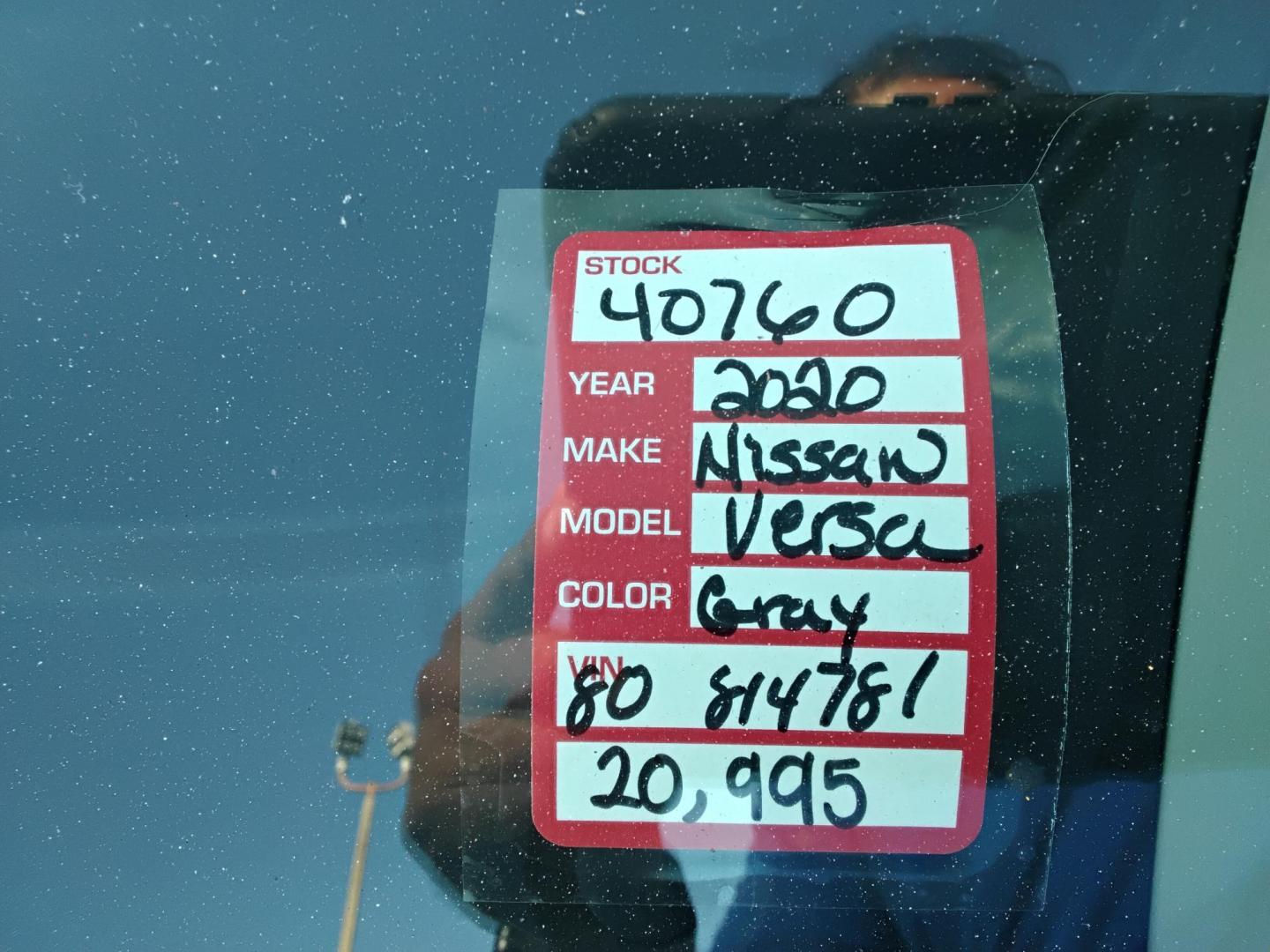 2020 GRAY /Grey Nissan Versa SV (3N1CN8EV8LL) with an 1.6L L4 DOHC 16V engine, CVT transmission, located at 6112 N Florida Avenue, Tampa, FL, 33604, (888) 521-5131, 27.954929, -82.459534 - $499 down plus tax & tag. - Photo#14