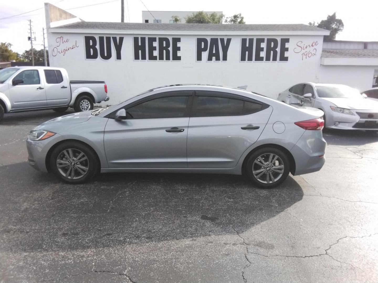 2017 GRAY /Grey Hyundai Elantra Limited (5NPD84LF8HH) with an 1.8L L4 DOHC 16V engine, 6A transmission, located at 6112 N Florida Avenue, Tampa, FL, 33604, (888) 521-5131, 27.954929, -82.459534 - $499 down plus tax & tag. - Photo#0