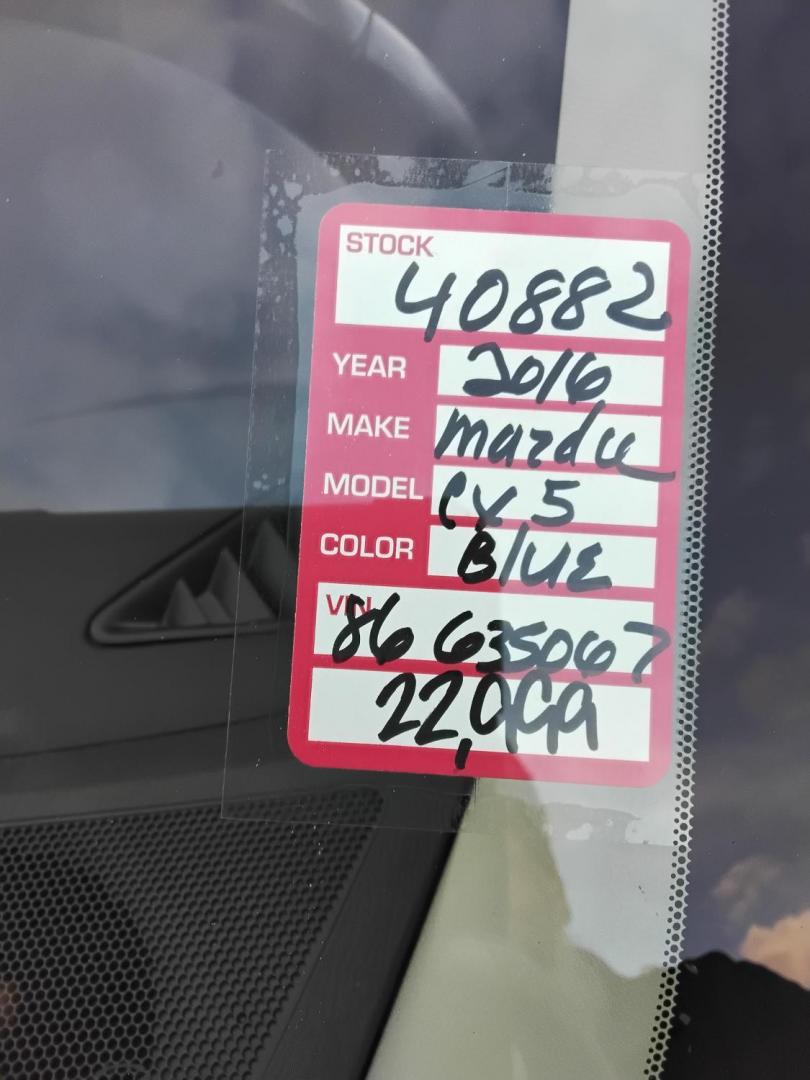 2016 BLUE /Grey Mazda CX-5 Touring (JM3KE2CY4G0) with an 2.5L L4 DOHC 16V engine, 6-Speed Automatic transmission, located at 6112 N Florida Avenue, Tampa, FL, 33604, (888) 521-5131, 27.954929, -82.459534 - $499 down plus tax & tag. - Photo#25