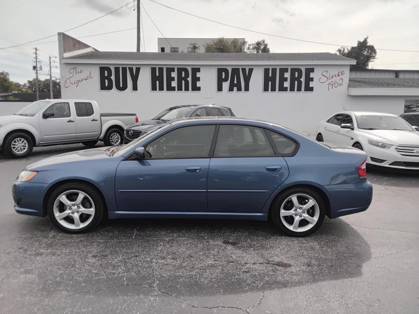 2009 BLUE /Beige Subaru Legacy 2.5i (4S3BL616397) with an 2.5L H4 SOHC 16V engine, located at 6112 N Florida Avenue, Tampa, FL, 33604, (888) 521-5131, 27.954929, -82.459534 - $499 DOWN PLUS TAX $ TAG. - Photo#0