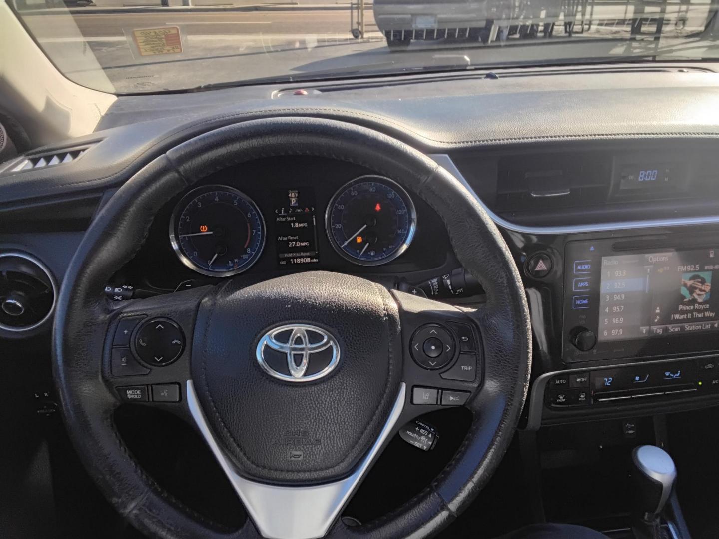 2017 GRAY /Grey Toyota Corolla SE CVT (5YFBURHE1HP) with an 1.8L L4 DOHC 16V engine, CVT transmission, located at 6112 N Florida Avenue, Tampa, FL, 33604, (888) 521-5131, 27.954929, -82.459534 - $499 down plus tax & tag. - Photo#10