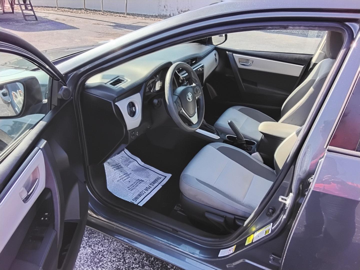 2017 GRAY /grey Toyota Corolla L CVT (2T1BURHE1HC) with an 1.8L L4 DOHC 16V engine, CVT transmission, located at 6112 N Florida Avenue, Tampa, FL, 33604, (888) 521-5131, 27.954929, -82.459534 - $499 down plus tax & tag.- Photo#9