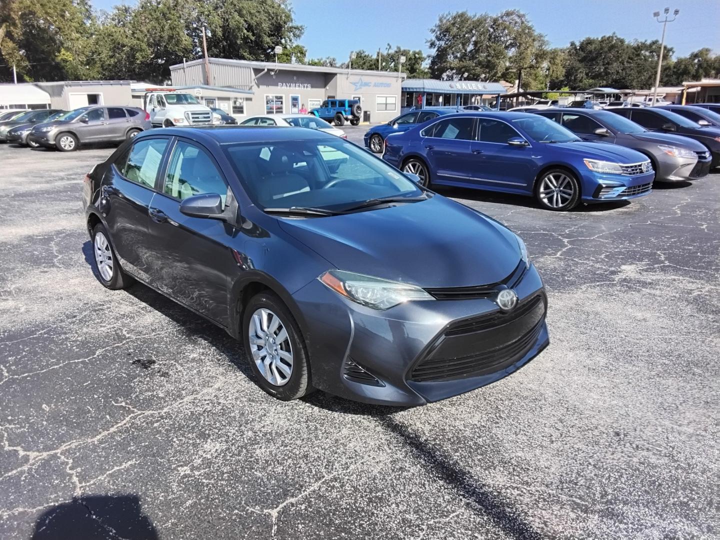 2017 GRAY /grey Toyota Corolla L CVT (2T1BURHE1HC) with an 1.8L L4 DOHC 16V engine, CVT transmission, located at 6112 N Florida Avenue, Tampa, FL, 33604, (888) 521-5131, 27.954929, -82.459534 - $499 down plus tax & tag.- Photo#4
