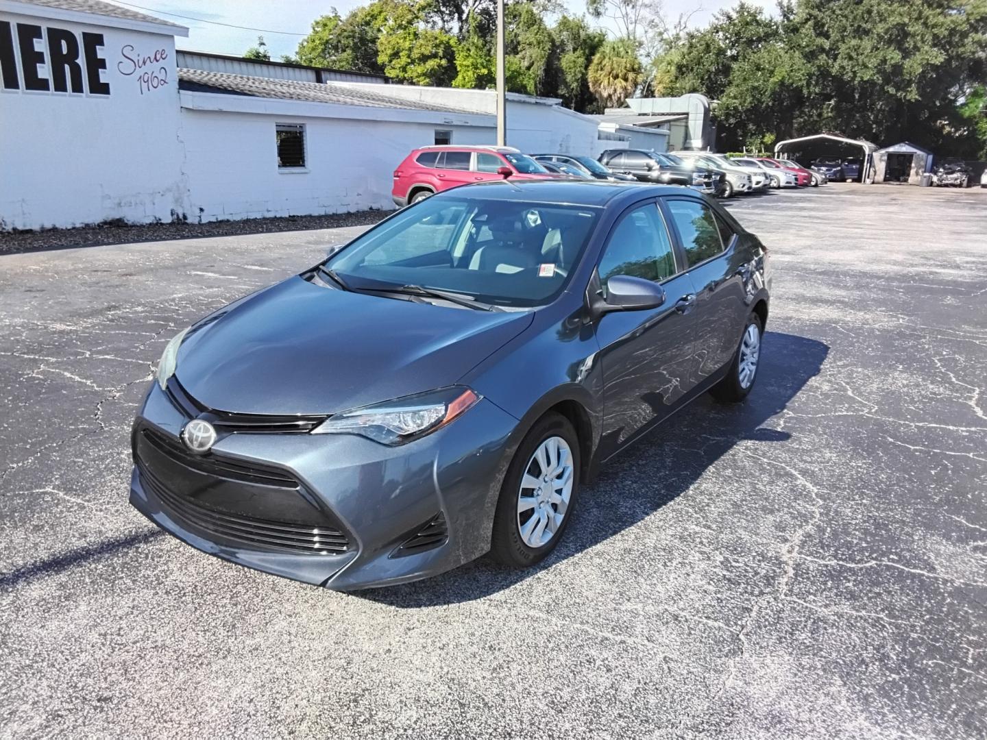 2017 GRAY /grey Toyota Corolla L CVT (2T1BURHE1HC) with an 1.8L L4 DOHC 16V engine, CVT transmission, located at 6112 N Florida Avenue, Tampa, FL, 33604, (888) 521-5131, 27.954929, -82.459534 - $499 down plus tax & tag.- Photo#3