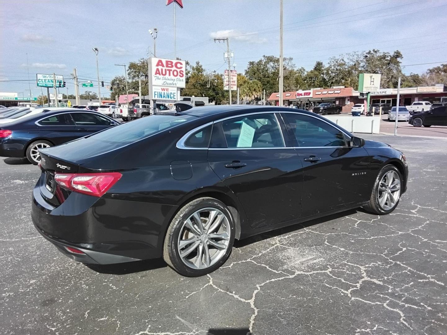 2021 BLACK /Grey Chevrolet Malibu LT (1G1ZD5ST3MF) with an 1.5L L4 DOHC 16V engine, 6A transmission, located at 6112 N Florida Avenue, Tampa, FL, 33604, (888) 521-5131, 27.954929, -82.459534 - $499 down plus tax & tag. - Photo#3