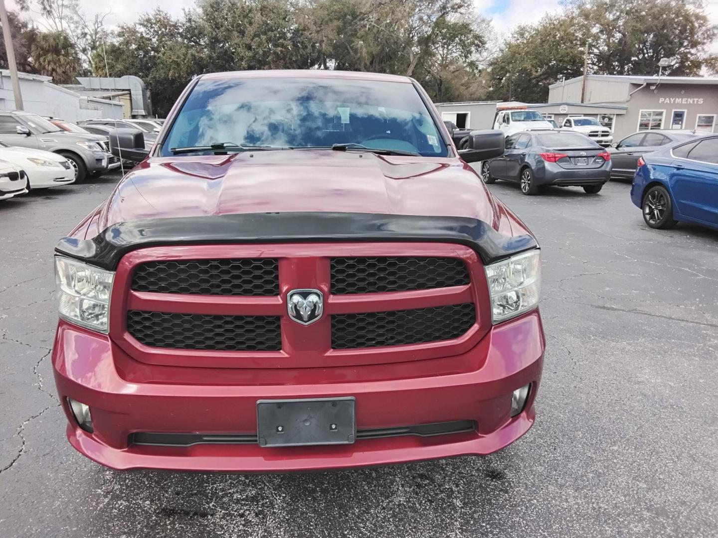 2013 RED /Grey RAM 1500 Tradesman Quad Cab 2WD (1C6RR6FT0DS) with an 5.7L V8 OHV 16V engine, 6-Speed Automatic transmission, located at 6112 N Florida Avenue, Tampa, FL, 33604, (888) 521-5131, 27.954929, -82.459534 - $499 DOWN PLUS TAX & TAG. - Photo#2