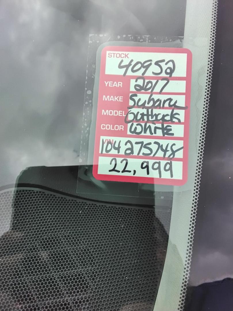 2017 White /Black Subaru Outback 2.5i Limited (4S4BSANC1H3) with an 2.5L H4 DOHC 16V engine, CVT transmission, located at 6112 N Florida Avenue, Tampa, FL, 33604, (888) 521-5131, 27.954929, -82.459534 - $499 DOWN PLUS TAX & TAG. - Photo#26