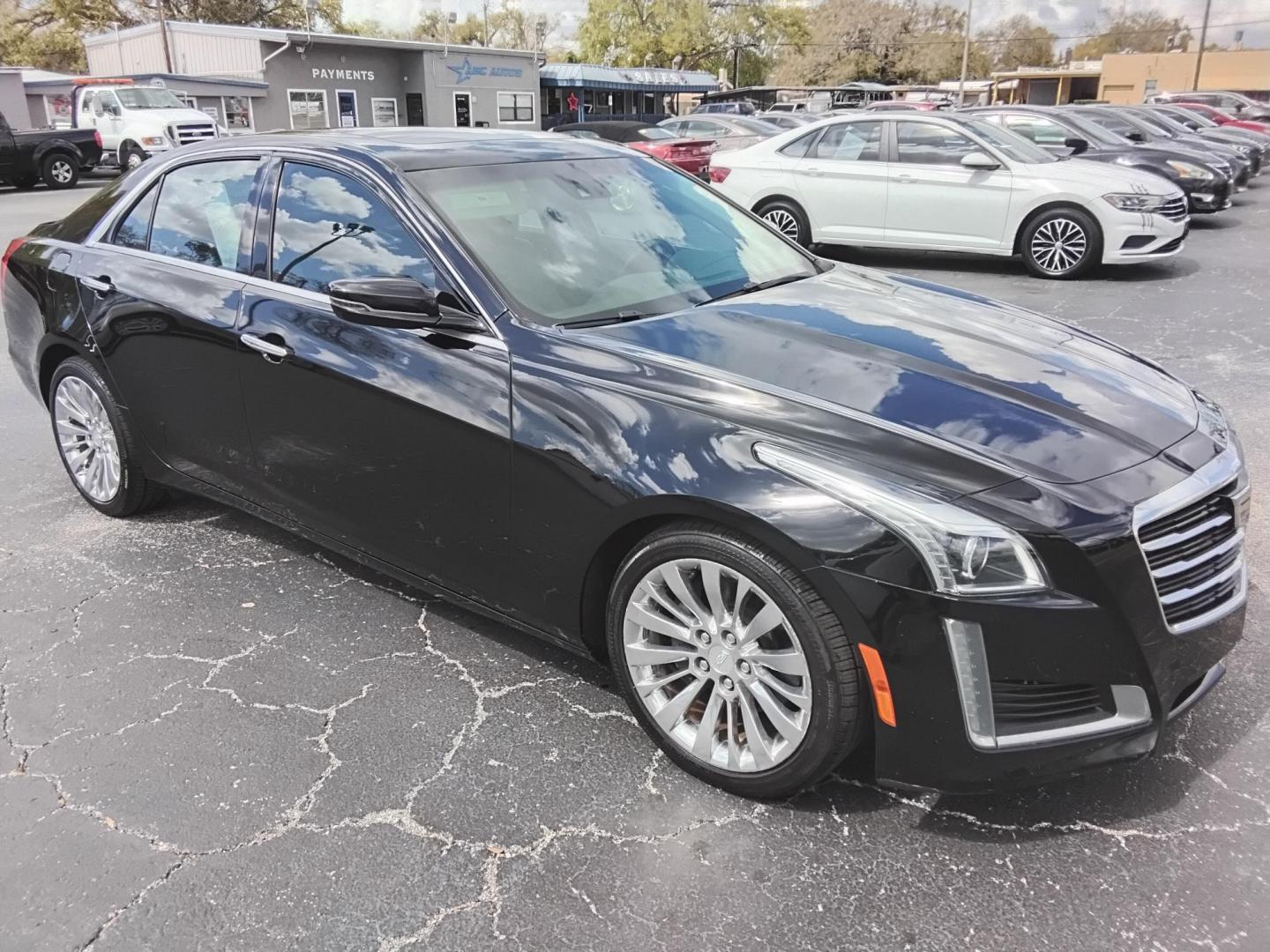 2016 BLACK /Grey Cadillac CTS 2.0L Turbo Luxury RWD (1G6AR5SX3G0) with an 2.0L L4 DOHC 24V TURBO engine, 6A transmission, located at 6112 N Florida Avenue, Tampa, FL, 33604, (888) 521-5131, 27.954929, -82.459534 - $499 down plus tax & tag. - Photo#3