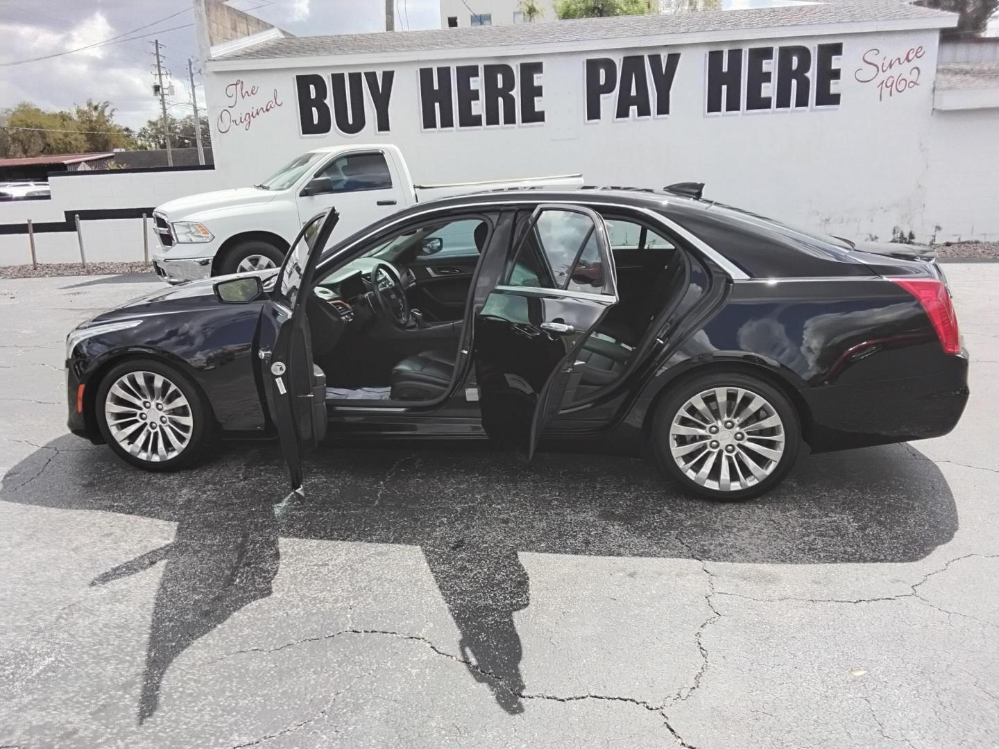 2016 BLACK /Grey Cadillac CTS 2.0L Turbo Luxury RWD (1G6AR5SX3G0) with an 2.0L L4 DOHC 24V TURBO engine, 6A transmission, located at 6112 N Florida Avenue, Tampa, FL, 33604, (888) 521-5131, 27.954929, -82.459534 - $499 down plus tax & tag. - Photo#1