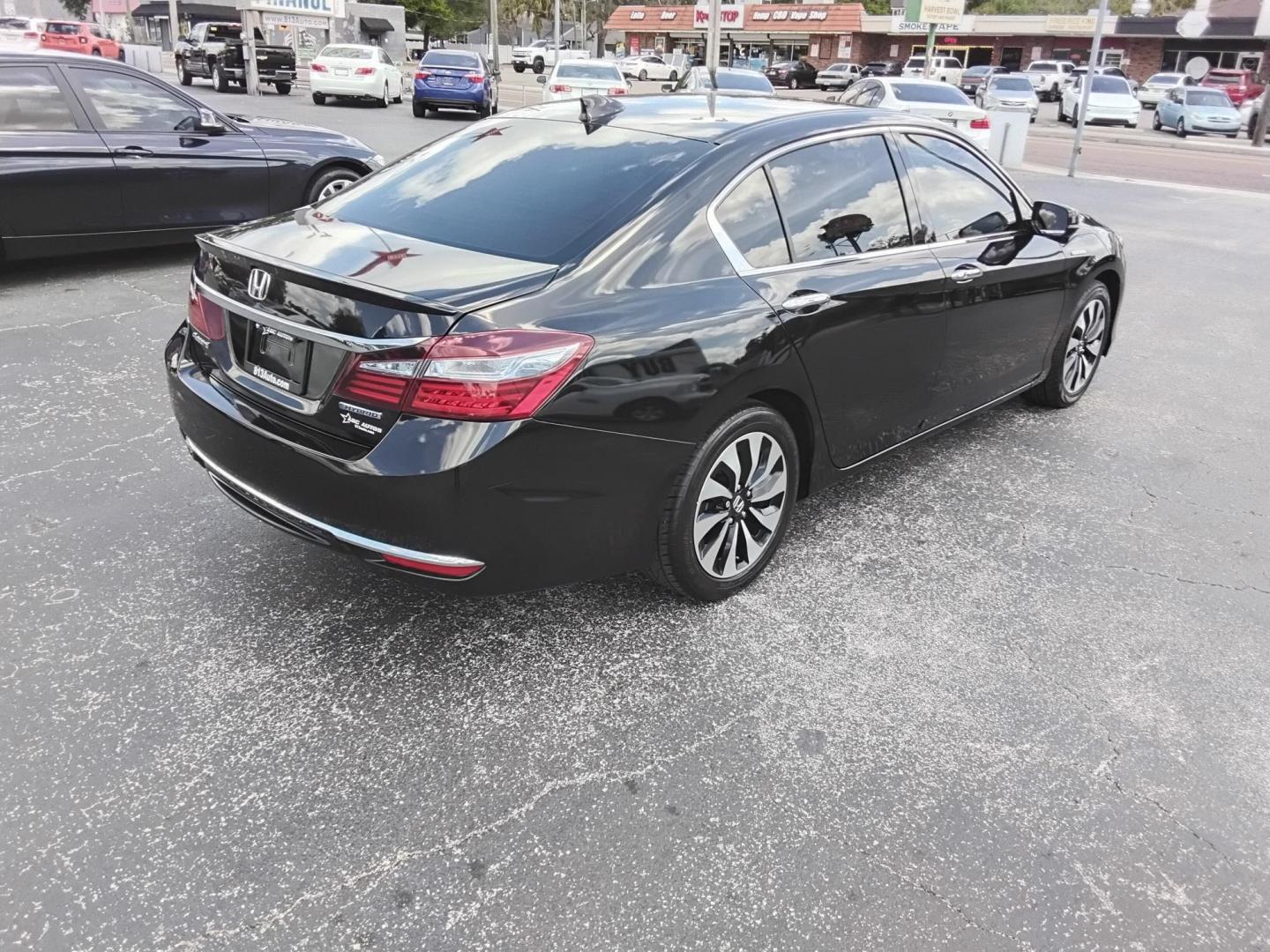 2017 BLACK /Beige Honda Accord Hybrid EX-L (JHMCR6F59HC) with an 2.0L L4 DOHC 16V HYBRID engine, CVT transmission, located at 6112 N Florida Avenue, Tampa, FL, 33604, (888) 521-5131, 27.954929, -82.459534 - $499 down plus tax & tag. - Photo#6